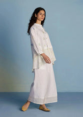 Leina A- Line Linen Co-Ord Set-White